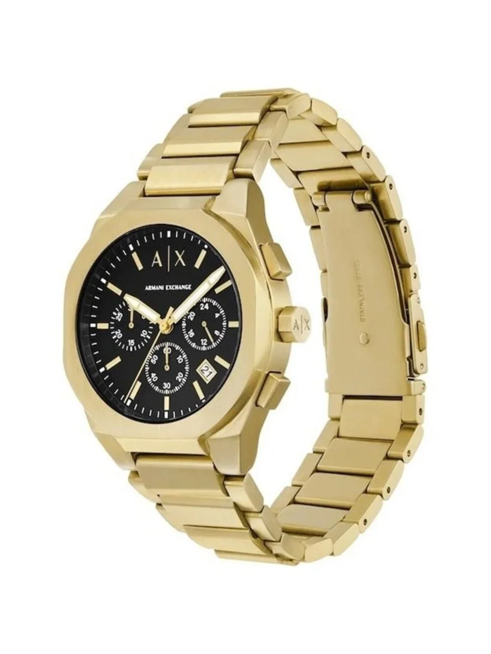 NWT Armani Exchange Chronograph Quartz Black Dial Watch